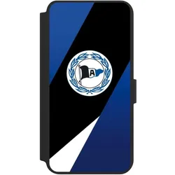 Nivocase Klapphülle für Samsung Galaxy S24+ Handyhülle aus Kunst Leder NIVOflip schwarz Arminia Bielefeld (Samsung Galaxy S24+), Smartphone Hülle, Schwarz
