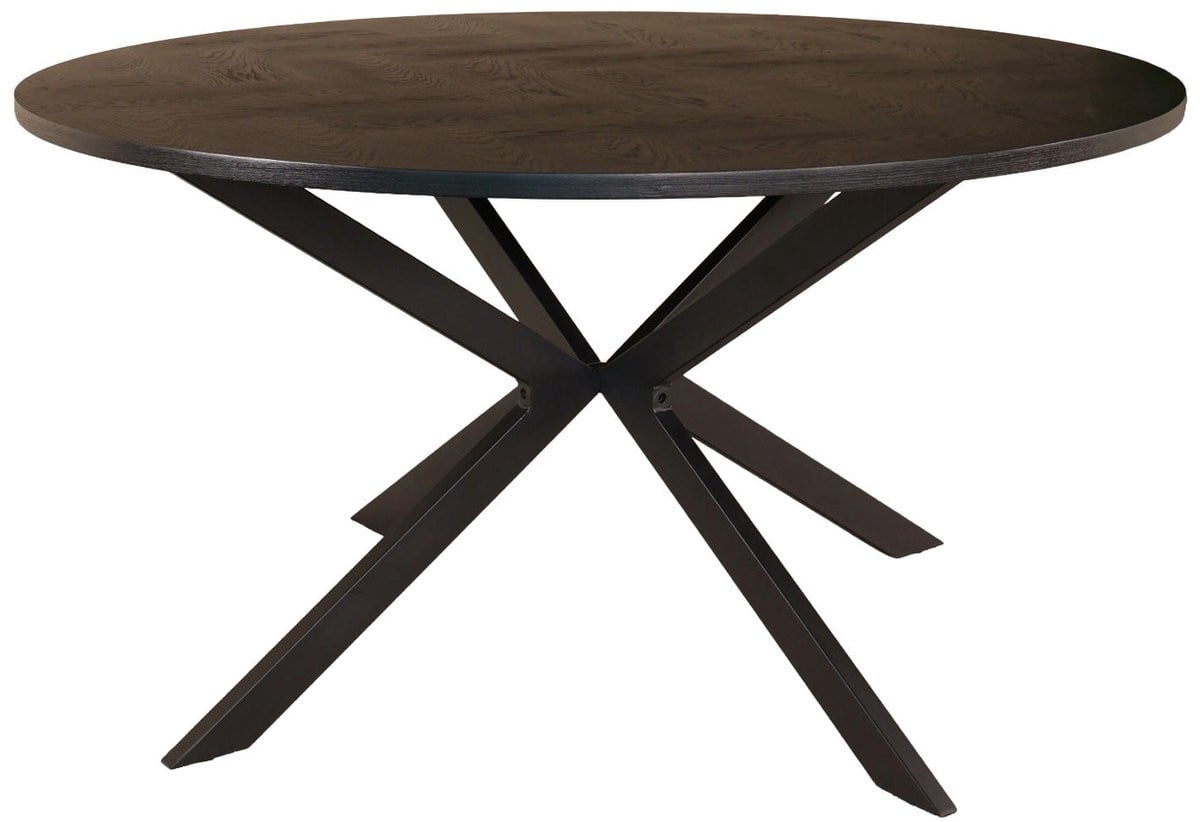 Ronde eettafel Ozzy visgraat zwart diameter: 130 cm