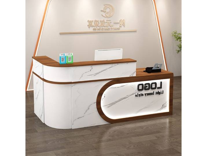 Décorations bureaux de réception simples bureau moderne comptoir de réception Salon Simple bureau de réception meubles commerciaux