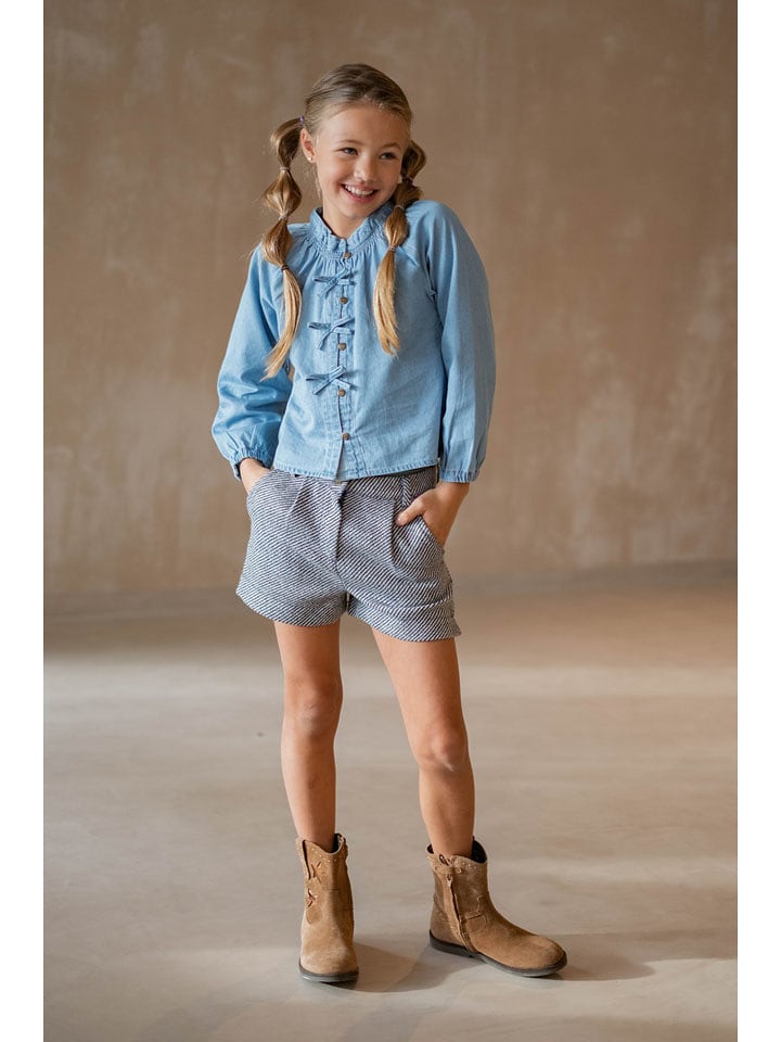 Like Flo Jeansbluse in Hellblau - 104