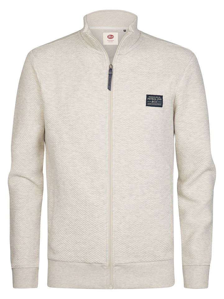 Petrol Industries Sweatjacke in Creme - M