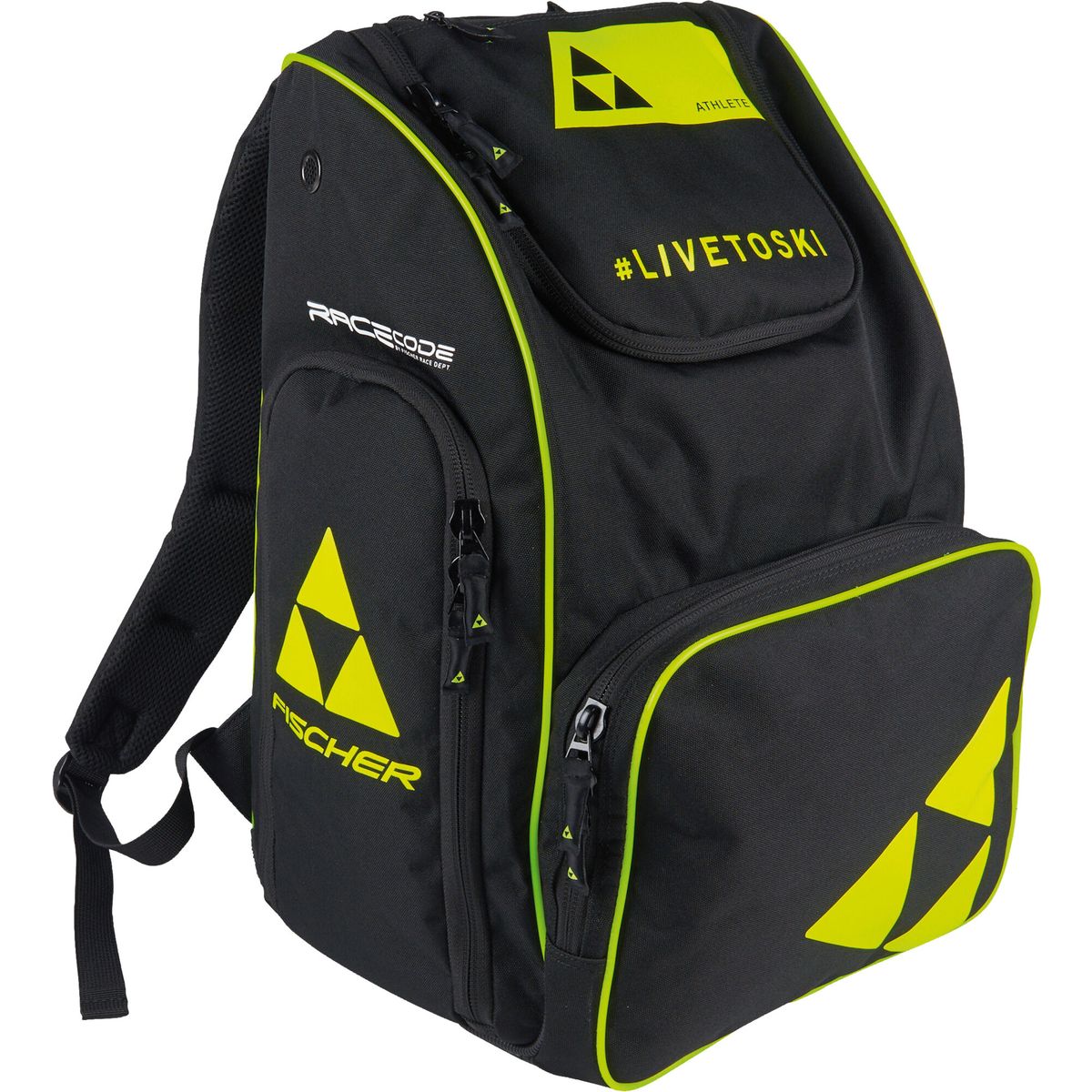 Fischer Backpack Race 40L black/neon yellow Z01325