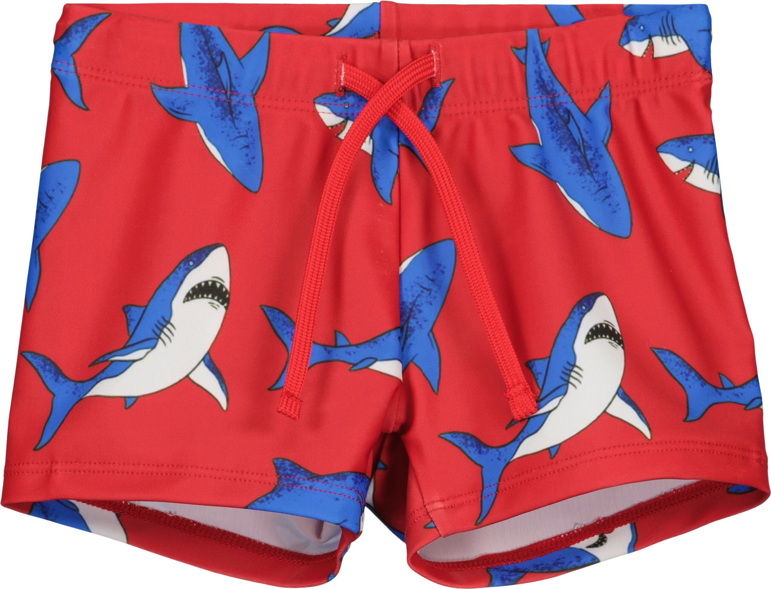 Badeshorts BLUE SEVEN, Mädchen, Gr. 92 (98), N-Gr, rot, Gewirkt, Elasthan, Polyester, bedruckt, Badehosen Badeshorts rot 92 (98), N-Gr