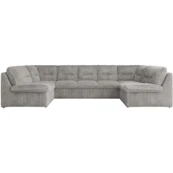 WOHNLANDSCHAFT COMODO U Hellgrau Cord