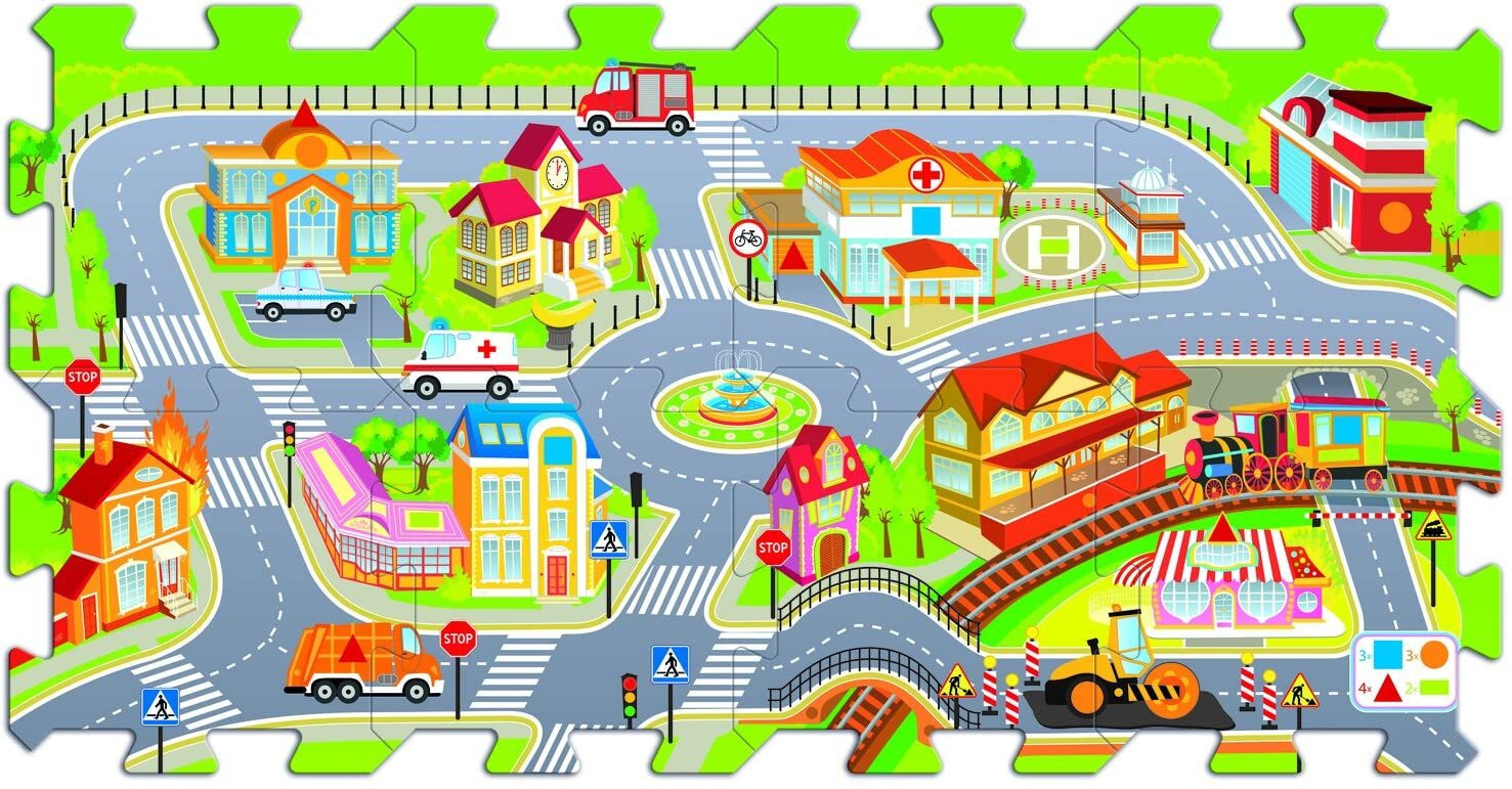 Stad Puzzel van schuim modelnummer 60696