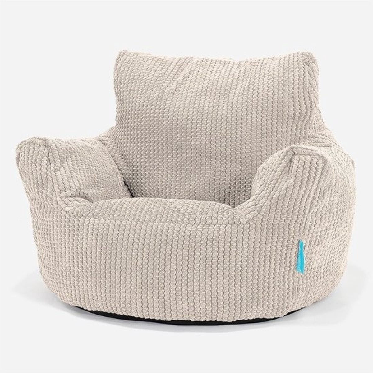 Comfortabele Kinder Zitzak Stoel voor Peuters, Pompon Crème