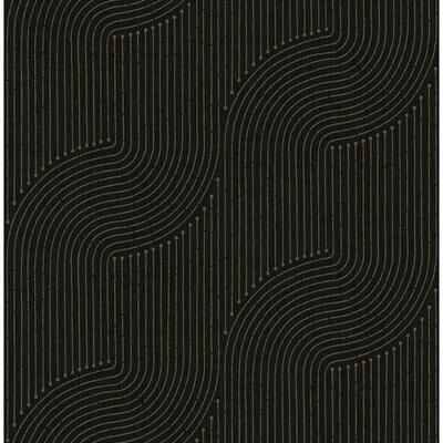 A-Street Prints Braddock Black Rhythmic Flow Wallpaper