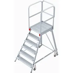 Euroline Mobile Podesttreppe / Podestleiter einseitig begehbar Nr. 515 6 Stufen