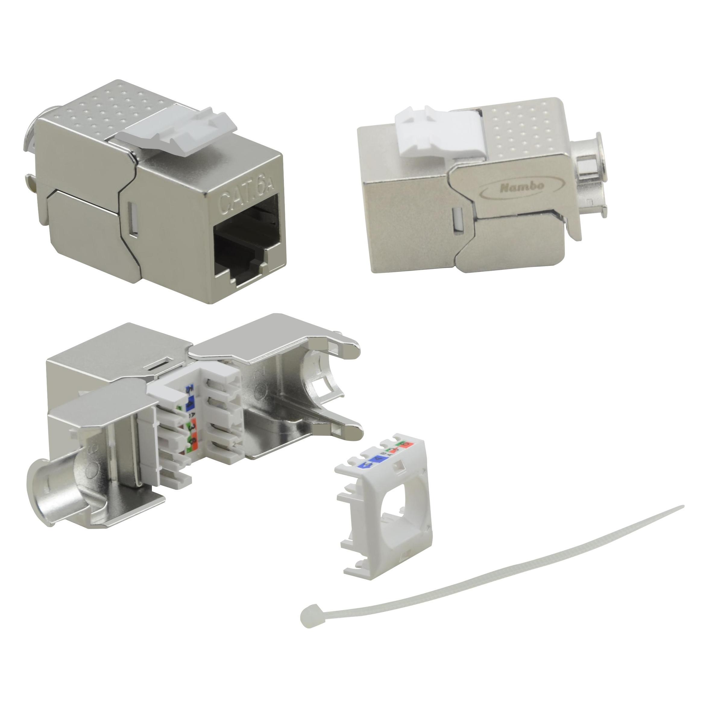 Helos Keystone-Modul Cat 6a 180, Premium, GHMT zertifiziert, 500 MHz (Keystone Modul) (253617)