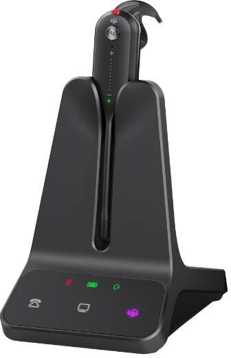 Yealink WH63 E2 UC Casque sans fil DECT Casque sans fil DECT convertible avec double microphone et connexion multi-appareils, idéal pour les