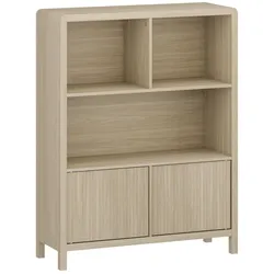 Helloshop26 - Kommode praktisches Aufbewahrungsmöbel für Eingangsbereich Wohnzimmer Schlafzimmer 103 x 80 x 28 cm Eichenoptik