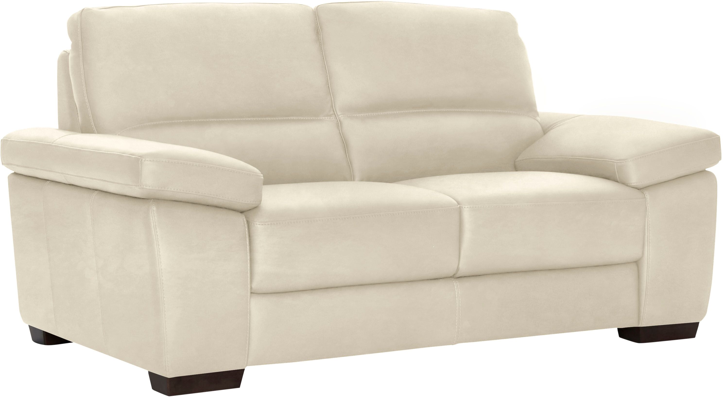 2-Sitzer CALIA ITALIA "Gaia, Sofa im edlen Design und mit erstklassigem Sitzkomfort", beige (nata), B:177cm H:92cm T:97cm, Luxus-Microfaser Ginevra (100% Polyester), Sofas, 2-Sitzer, aus pflegeleichtem Luxus-Microfaser Ginevra Hydro Care nata B/H/T: 177cm