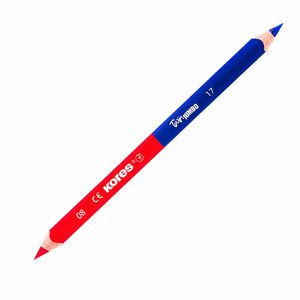 Kores Silbenstift Twin Jumbo BB94851, blau / rot, 3-eckig, 6 Stück