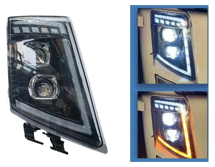 Rechter LED-Frontscheinwerfer mit DRL-Tagfahrlicht, Abblend- und Fernlicht sowie Blinker für Volvo FH13, FH16, FM460, FH500 Lkw
