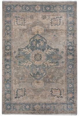 Alora Decor Traditional Hand-knotted Medallion Blue Rug