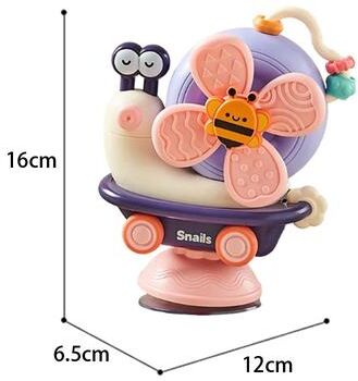 Perfect Picks Market Snail Windmill Spinner Toy For Babies Montessori Sensory Car With Suction Cup   Fine Motor Skill Development Toy purple