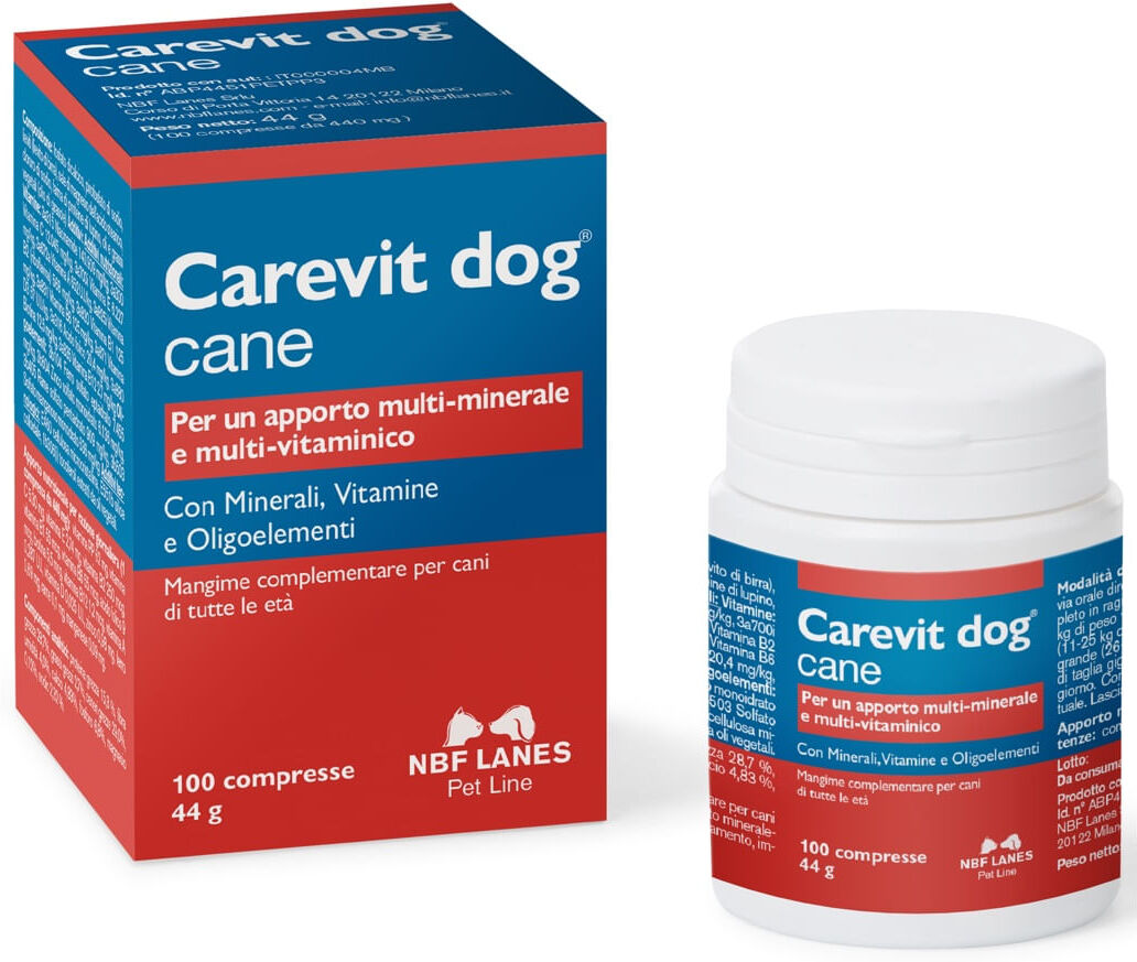 NBF LANES Carevit Dog Mangime Complementare per Cani 100CP
