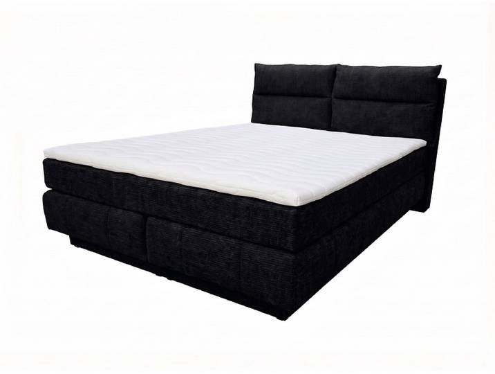 Boxspringbett KADI schwarz 140x200cm weich