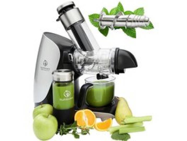 Extracteur de jus - NUTRILOVERS - Green-Press Max - Acier inoxydable - Sans BPA - 200 W