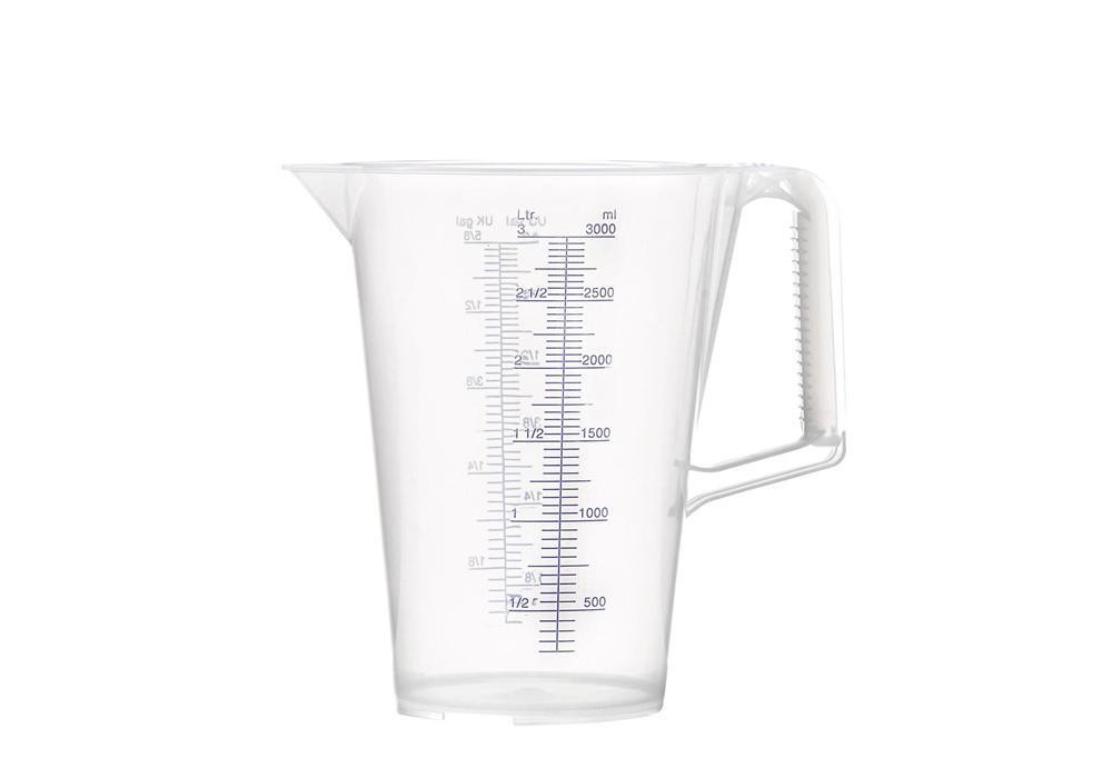 Pressol Maatbeker 3 liter blauw met bedrukte schaalverdeling