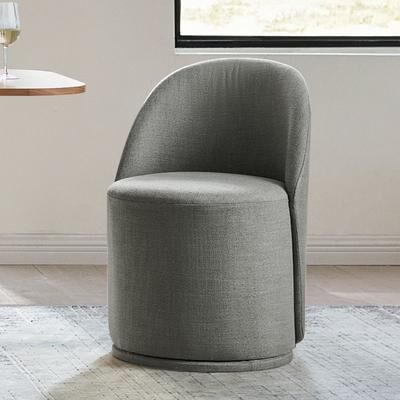 HULALA HOME Amanda Modern Swivel Dining Chair with Ergonomical Curved Backrest