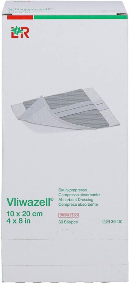 Vliwazell Saugkompressen 10x20 cm steril