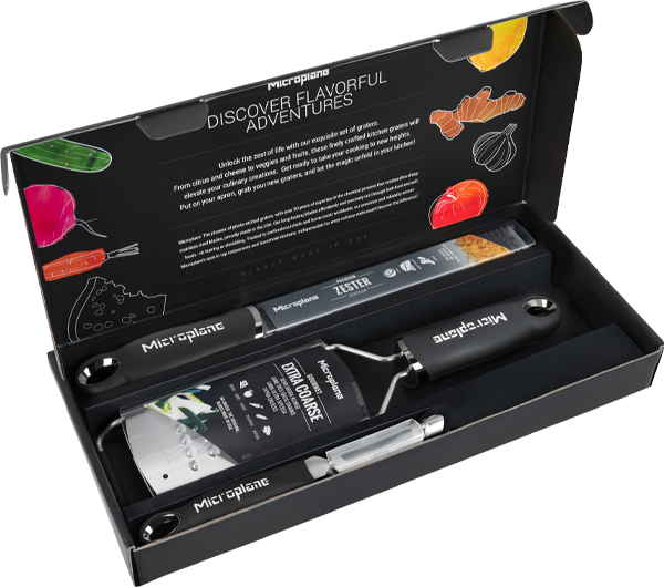 Microplane Rivejern Microplane Gourmet Set Gaveæske (Zester, Ekstra Groft Rivejern Og Kartoffelskræller)