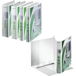 LEITZ Präsentationsringbücher 4-Ringe DIN A4 3.7 cm weiß