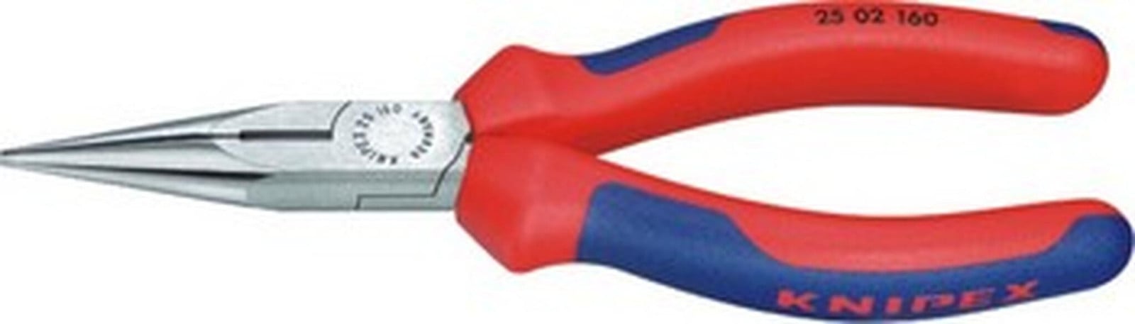 Knipex Halfronde punttang 25 02 160, 160 mm, recht, voor radiotechniek