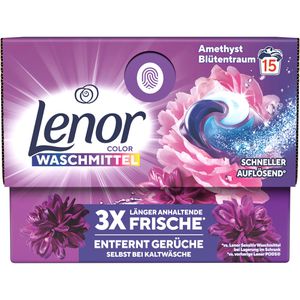 Lenor Waschmittel All-in-1 Amethyst Blütentraum, Pods, Colorwaschmittel, 0,311 kg, Waschladungen 15