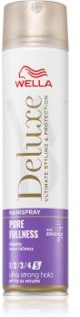 Wella Deluxe Pure Fullness laca de fixação extra forte para dar volume 250 ml. Deluxe Pure Fullness