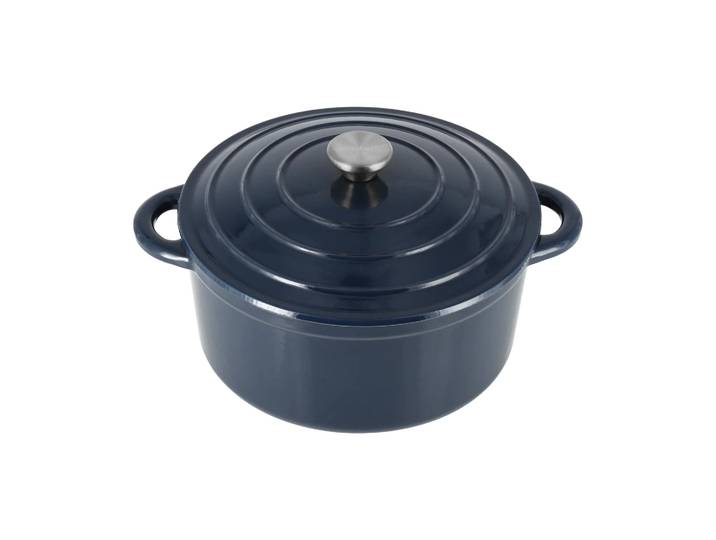 Nordwik Cocotte en fonte ronde Nordwik 5 l Bleu foncé