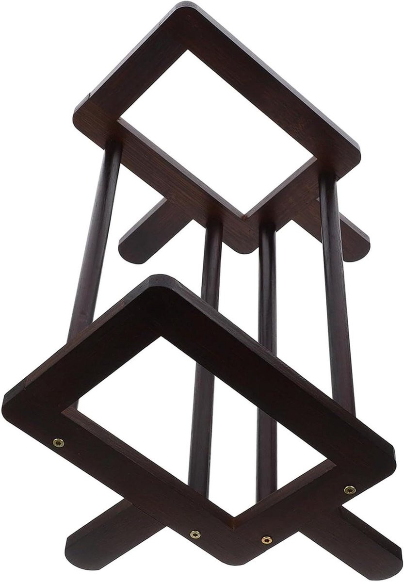 Verstelbare bamboe boekhouder en leesstandaard voor op je bureau, bruin, 33 x 24,5 cm