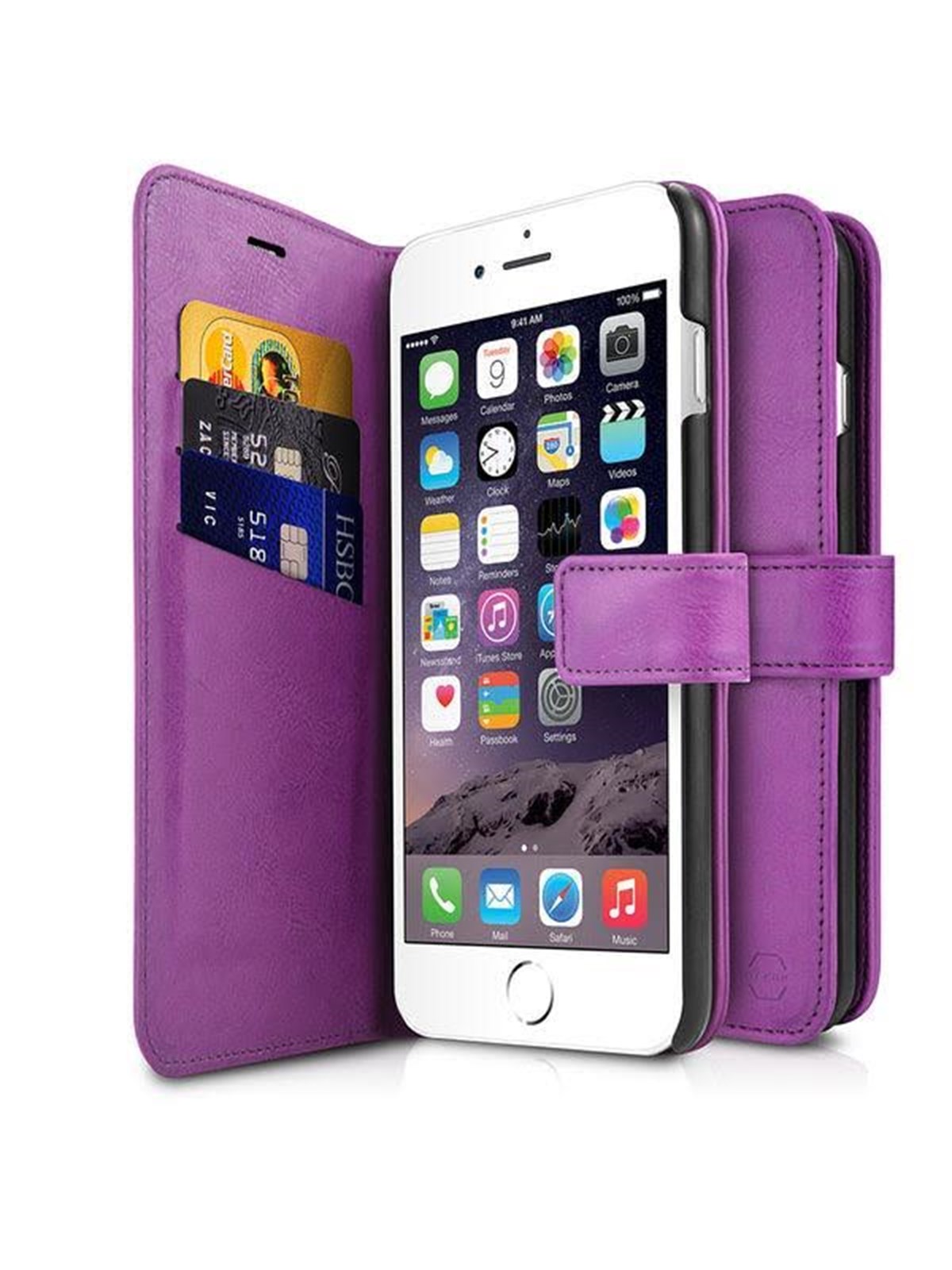 ITSKINS BOOK cover for iPhone 8 / 7 / 6s / 6. Purple