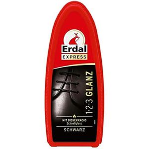 Erdal Schuhcreme Express 1-2-3 Glanz, schwarz, für Glattleder, mit Bienenwachs