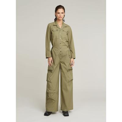 Jumpsuit G-STAR "Cargo Jumpsuit", Damen, Gr. XS, Normalgrößen, grün (ensis grün), Obermaterial: 65% Baumwolle, 35% Polyester, Overalls Jumpsuit