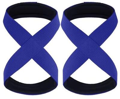 Inspired Finds Anti Slip Weightlifting Wrist Straps Pair, Adjustable Grip Support Wraps For Deadlifts, Pull Days, And Strength Training blue