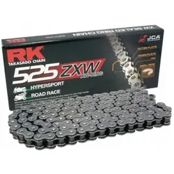 RK Takasago Chain, Motorrad Zubehör, RK Antriebskette 525ZXW-112 (XW-Ring) mit Anstoss (CLF) inklusive, Standardfarbe (Kapazität: bis zu