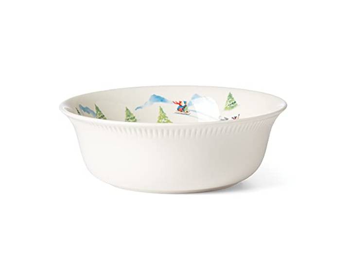 Lenox Profile Snow Day Servierschüssel, groß, 2,20 cm, Weiß