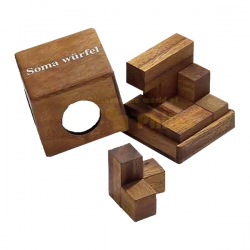 Denk- und Knobelspiele Somawürfel - mittel - 7 Puzzleteile - Denkspiel - Knobelspiel - Geduldspiel 242611