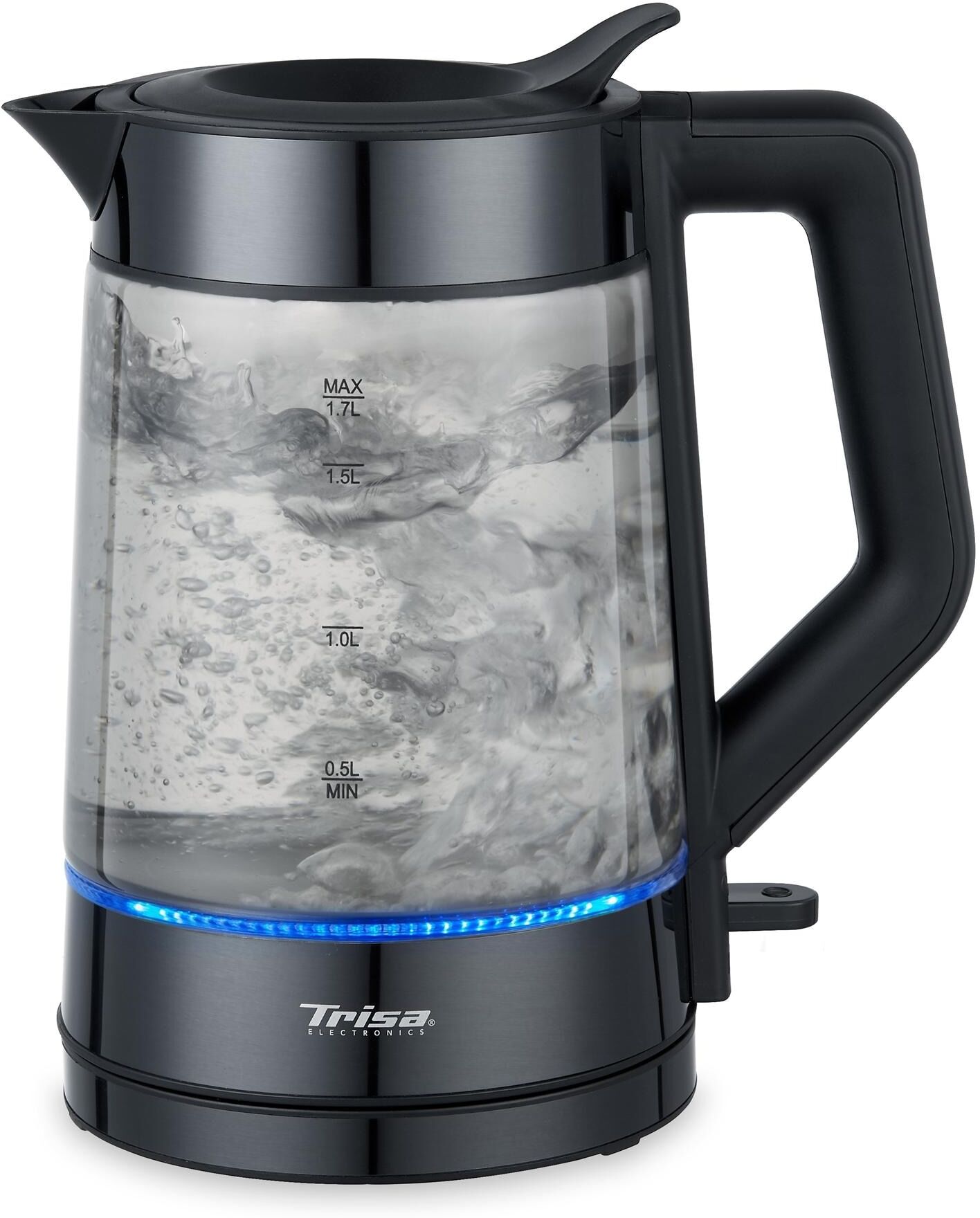 TRISA Tischläufer "Trisa Wasserkocher Compact Boil W71 Plus 1.7 l", schwarz (anthrazit), B/L:, Wasserkocher, Tischläufer anthrazit B/L: