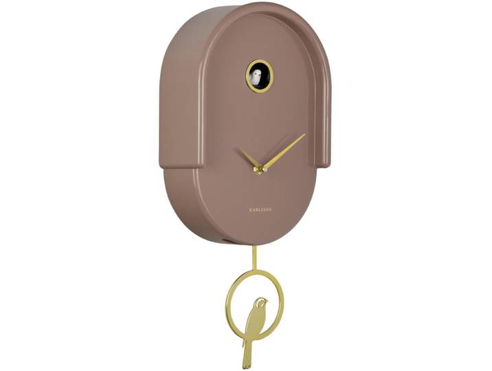 Karlsson Wandklok Tweet - Bruin - 20x8.5x42cm - Wandklok Modern