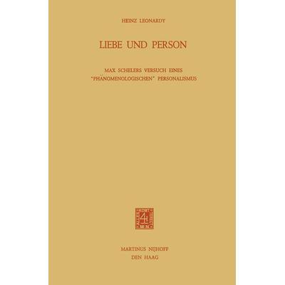 Liebe und Person, Taschenbuch von H. Leonardy, Springer Netherland, 978-90-247-1796-5