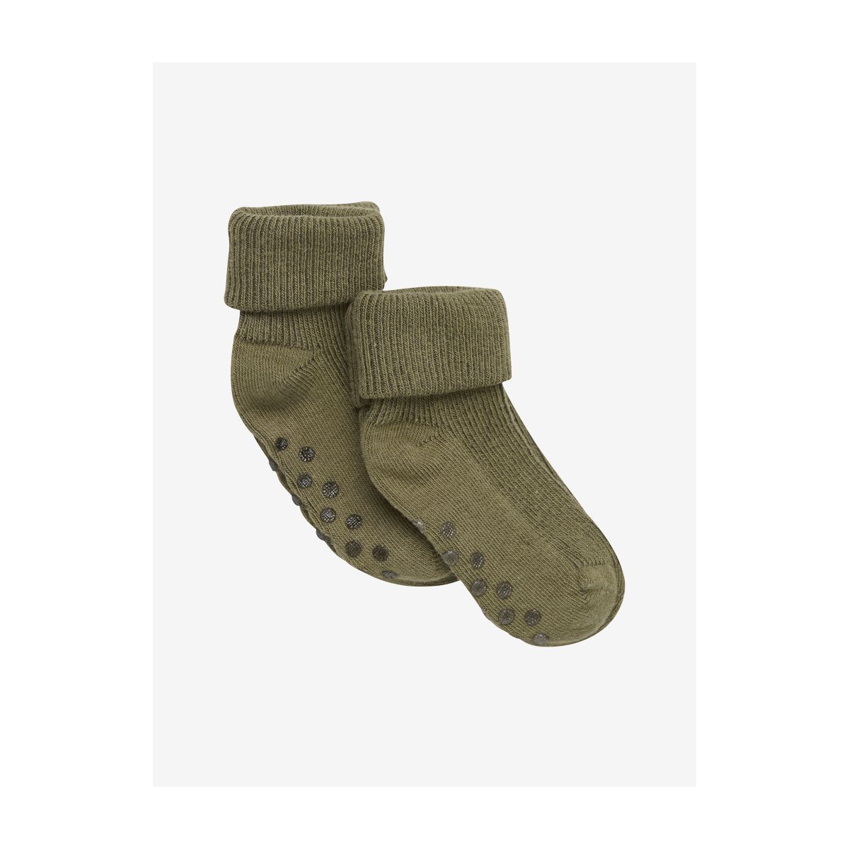 Minymo Baby rib Sock w. ABS (2-pack) dried herb (954) 23\26 5067-954-23\26