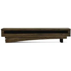 Ausgefallenes TV Board in Wengefarben Asteiche Massivholz