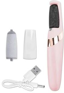 Clever Finds SmoothStep Electric Callus Remover Rechargeable Foot File For Dry Rough Heels pink