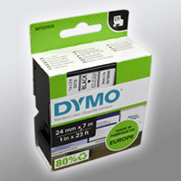 Dymo Label Band D1 53710 (S0720920) schwarz auf transparent 24mm x 7m