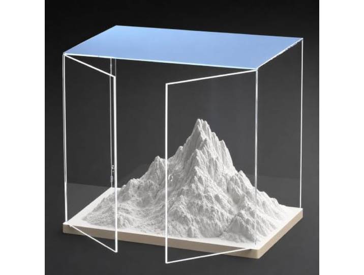 WLCGYD Acryl Vitrine Extra Große Acryl-Vitrine/Kunststoffbox (45–60 cm) Mit Frontklappe Und Stapelbarem 10-mm-Sockel – Ideal Für Dekorationen Zu Weihnachten, Geburtstagen Oder Halloween