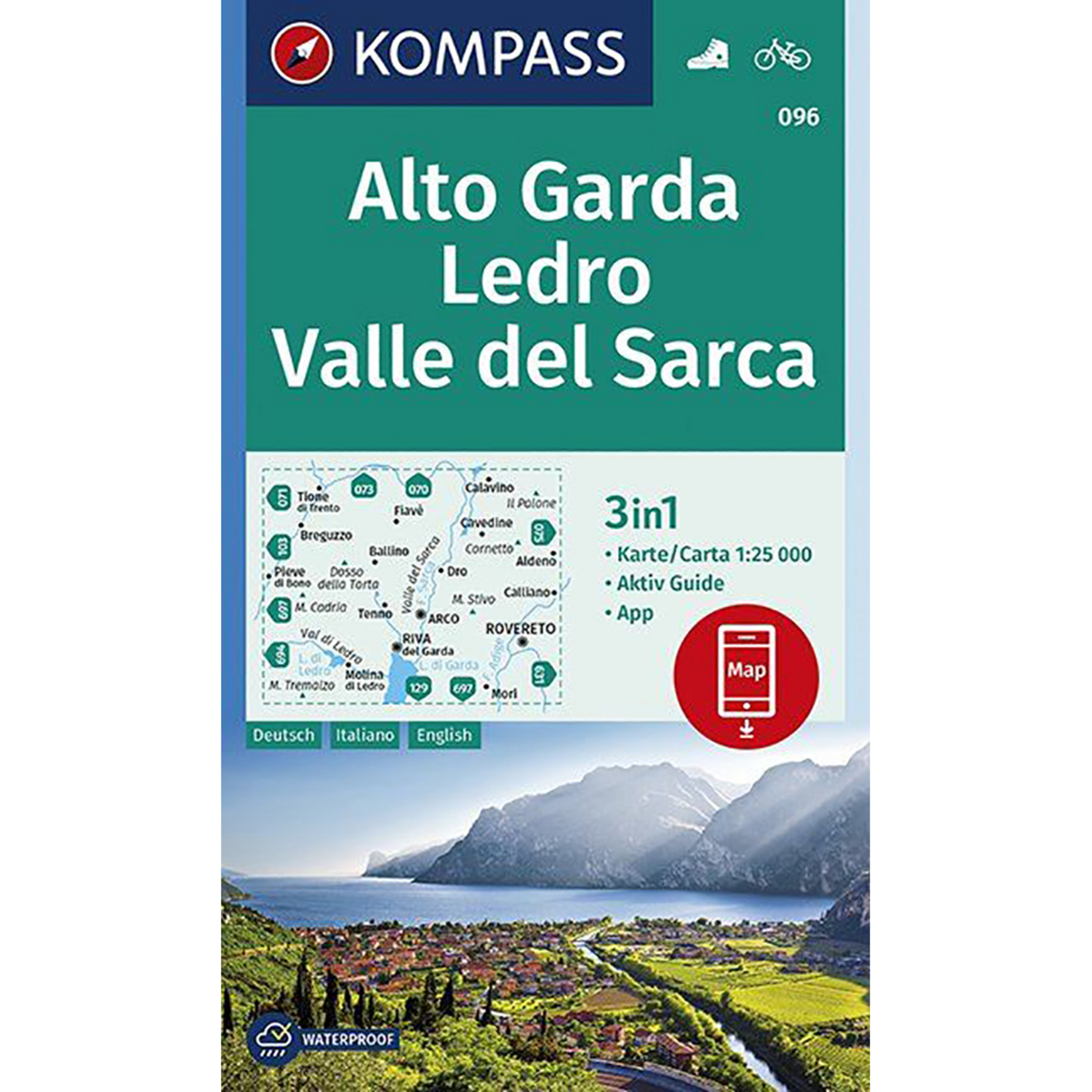 Kompass Verlag WK 096 Alto Garda - Val di Ledro Topografische Karten