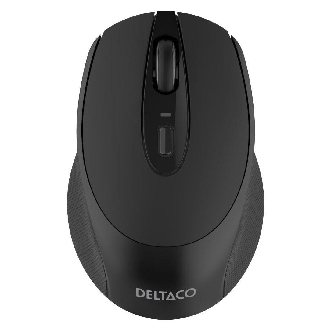 Deltaco Wireless compact silent mouse 1600 DPI, USB receiver, 4 buttons, dark gray (Kabellos) (MS-804)